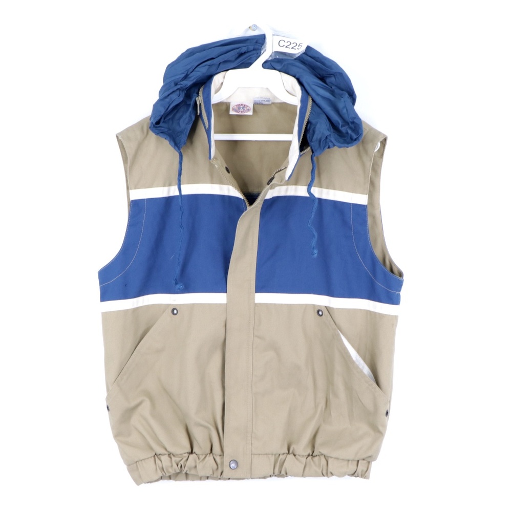 Vintage 80s Streetwear Hooded Sleeveless Vest
